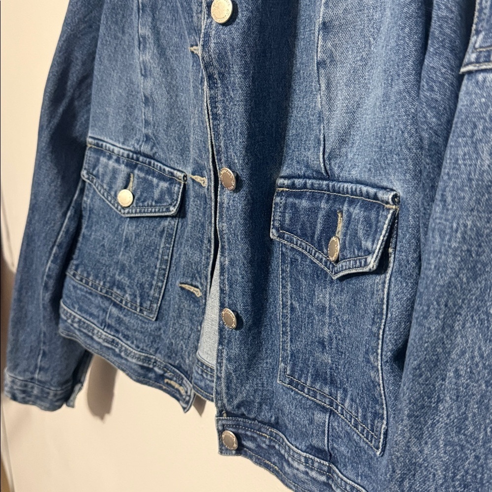 St. John's Bay Cotton Dark Blue Jean Jacket - Picture 9 of 9
